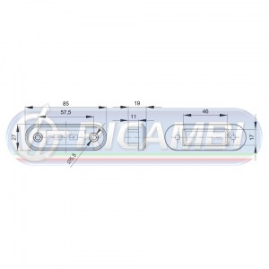 FANALINO INGOMBRO A INCASSO 2 LED ROSSO